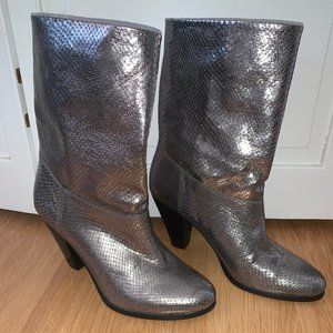 COPY - Metallic Silver Michael Kors Heeled Boots Women's Size 9